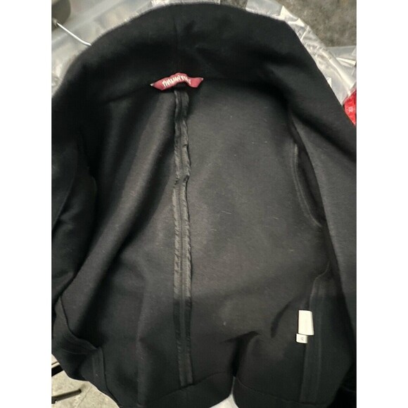 Thalian Xtact Women's Jacket Black Wool Blend Turkey M Bell Sleeves Wide Collar - Picture 9 of 9